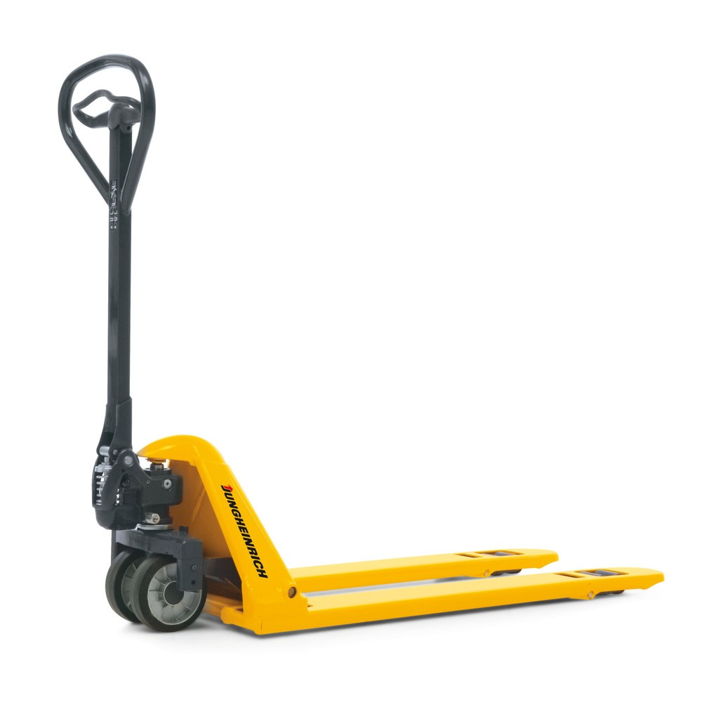 Číslo obrázku produktu 1: Ruční nízký paletový vozík Jungheinrich AM 15l, nosnost 1500 kg, délka vidlí 1150 mm, plná pryž/nylon, tandemová kolečka