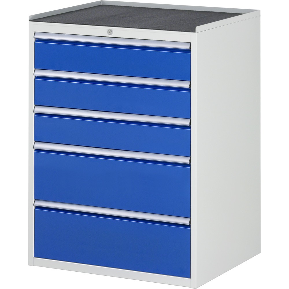 Obrázek produktu: Skříň se zásuvkami RAU řada 7000, V×Š×H 1035 × 770 × 650 mm, 5 zásuvek, velikost XL, kovová horní část